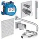 Armaturen-Bundle bestehend aus einer Unterputz-Einheit, Regel- und Duscharmaturen sowie einem Handbrause-Set in Chrom, hergestellt von Ideal Standard.